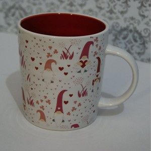 Fig & Fern Large Valentine Gnome Mug Love Hearts Pink Microwave Dishwasher Safe